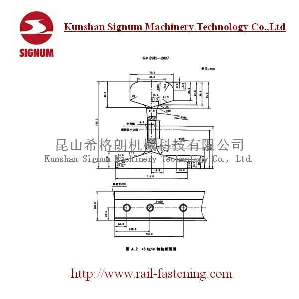 Chinese Standard 43KG Steel Rail